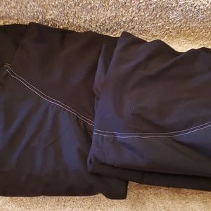 2 pairs of black maternity scrub pants